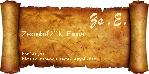 Zsombók Emma névjegykártya